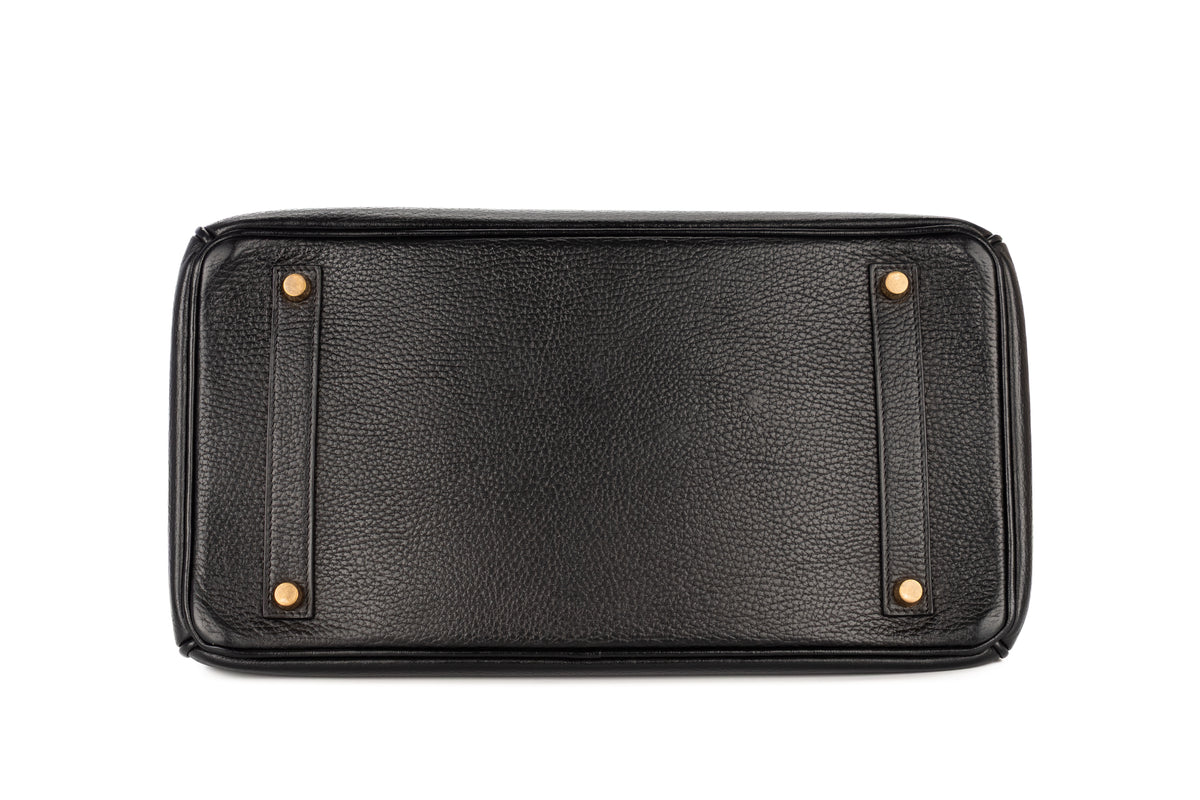 Hermès Birkin 35 Noir - Black Ardennes Gold Hardware - view 6