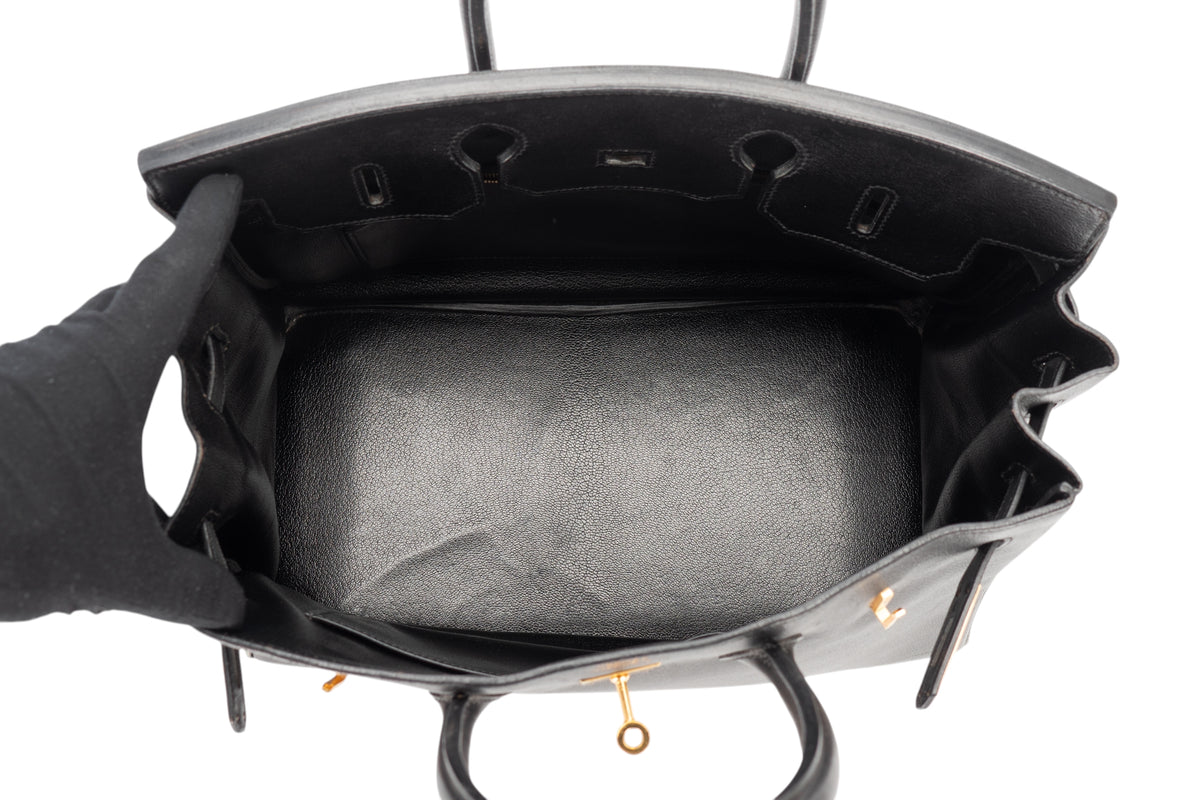 Hermès Birkin 35 Noir - Black Gulliver Gold Hardware - view 10