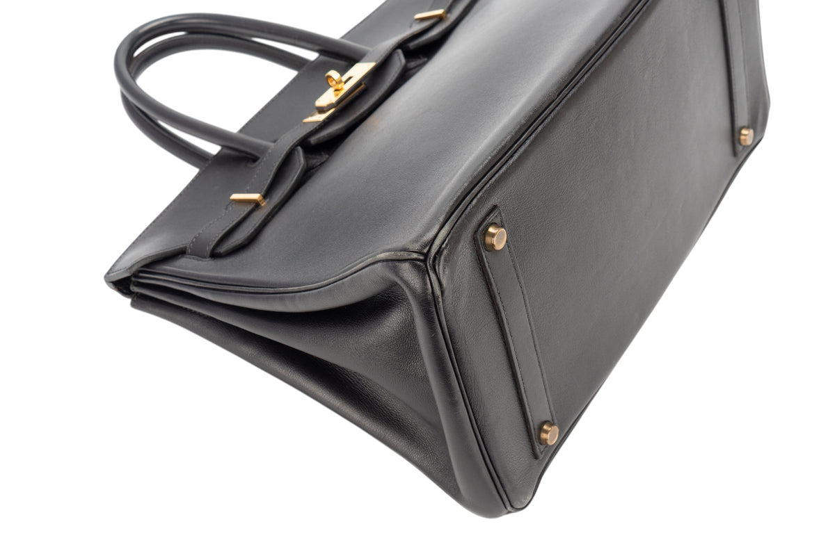 Hermès Birkin 35 Noir - Black Gulliver Gold Hardware - view 11