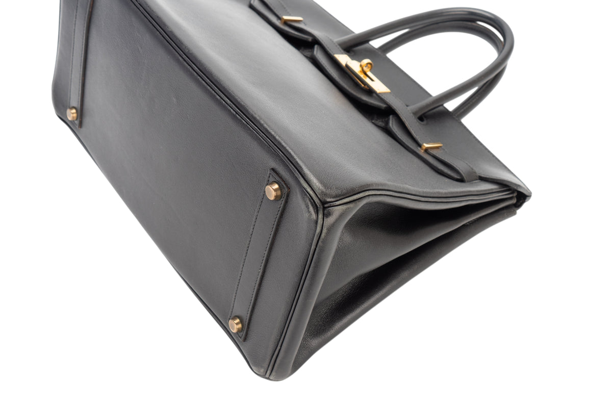 Hermès Birkin 35 Noir - Black Gulliver Gold Hardware - view 12