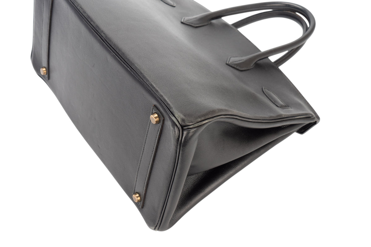 Hermès Birkin 35 Noir - Black Gulliver Gold Hardware - view 14
