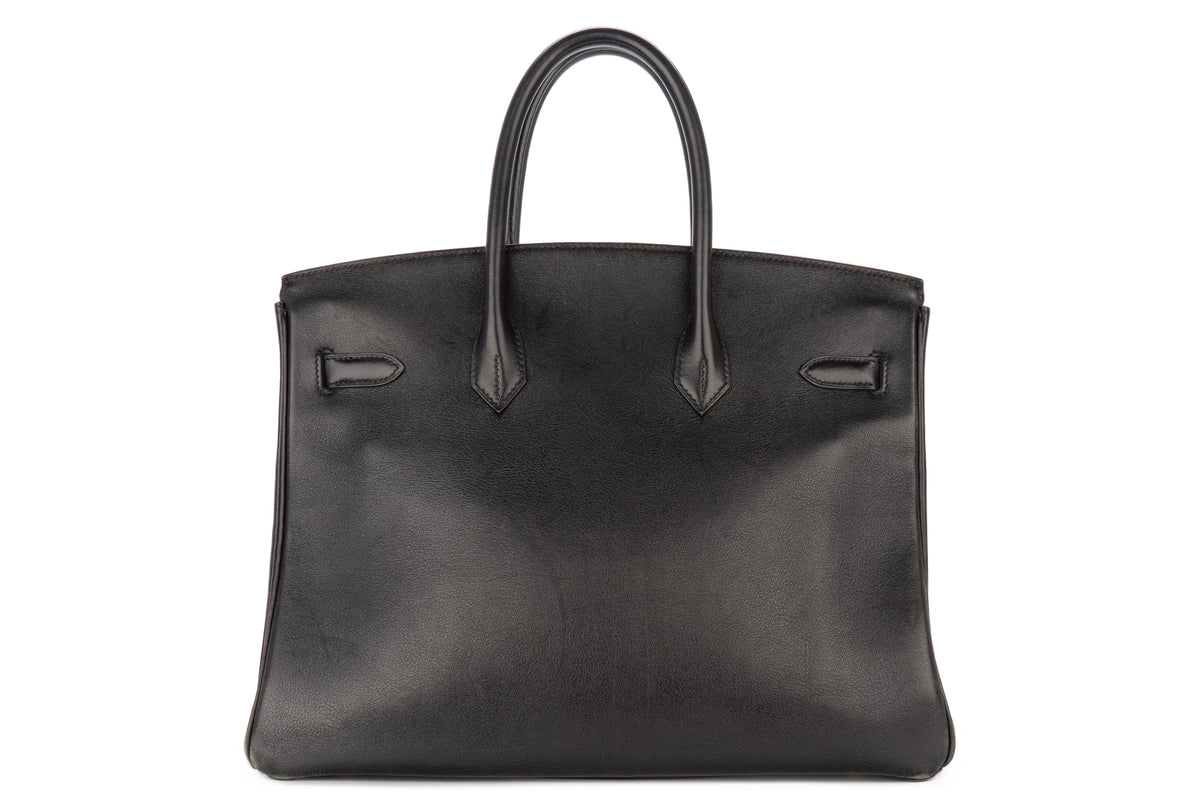 Hermès Birkin 35 Noir - Black Gulliver Gold Hardware - view 3