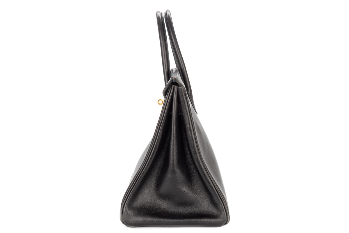 Hermès Birkin 35 Noir - Black Gulliver Gold Hardware - view 4