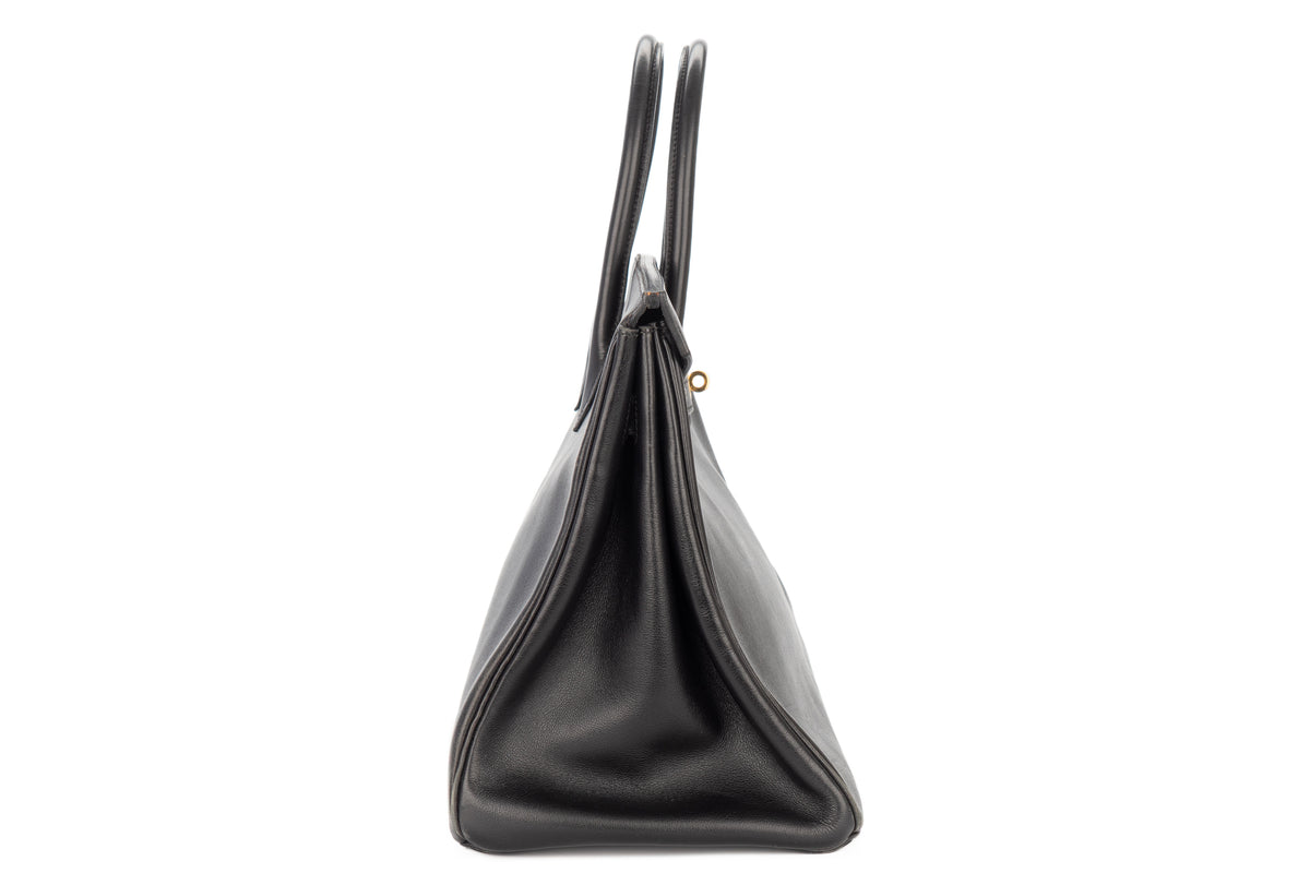 Hermès Birkin 35 Noir - Black Gulliver Gold Hardware - view 5