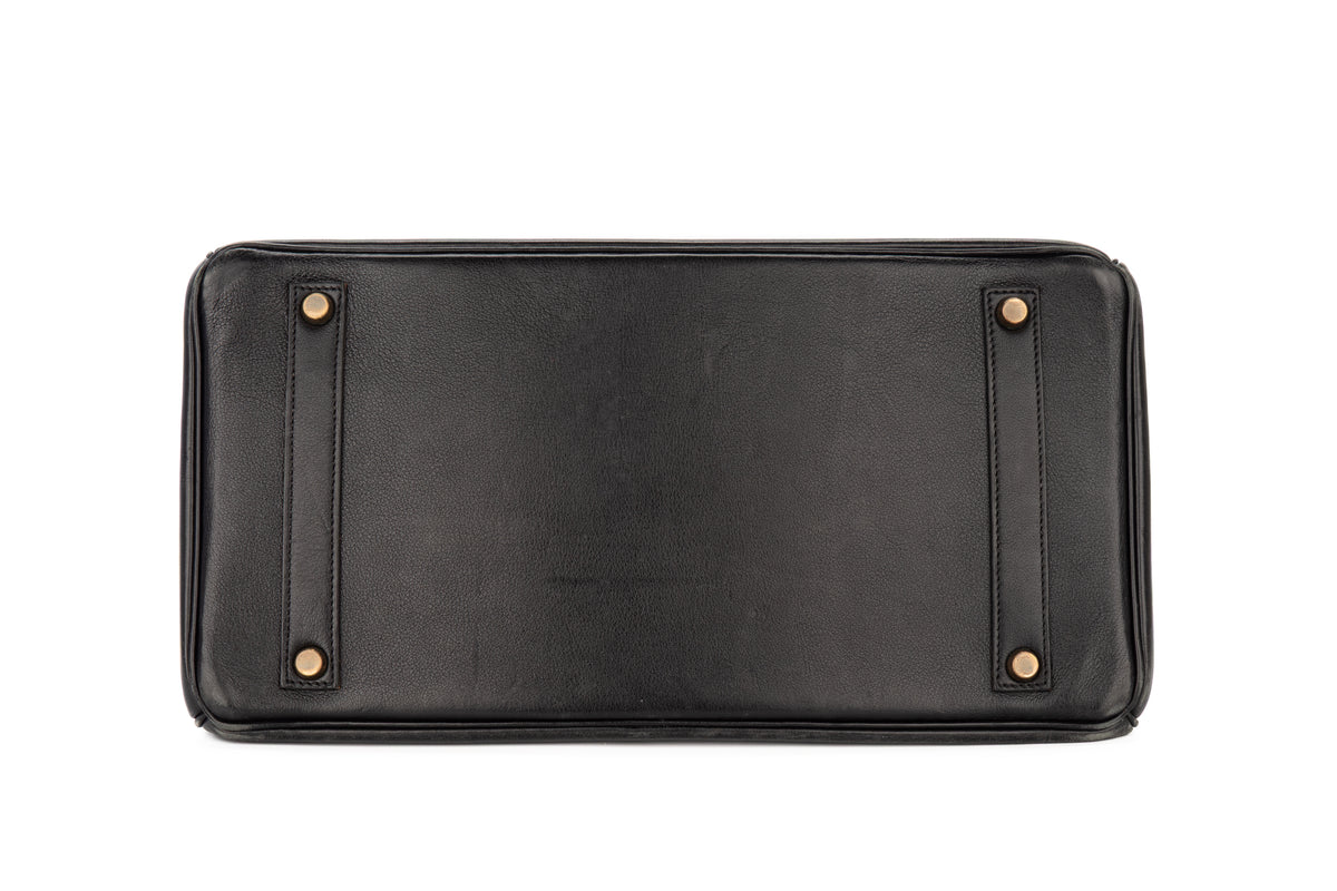 Hermès Birkin 35 Noir - Black Gulliver Gold Hardware - view 6
