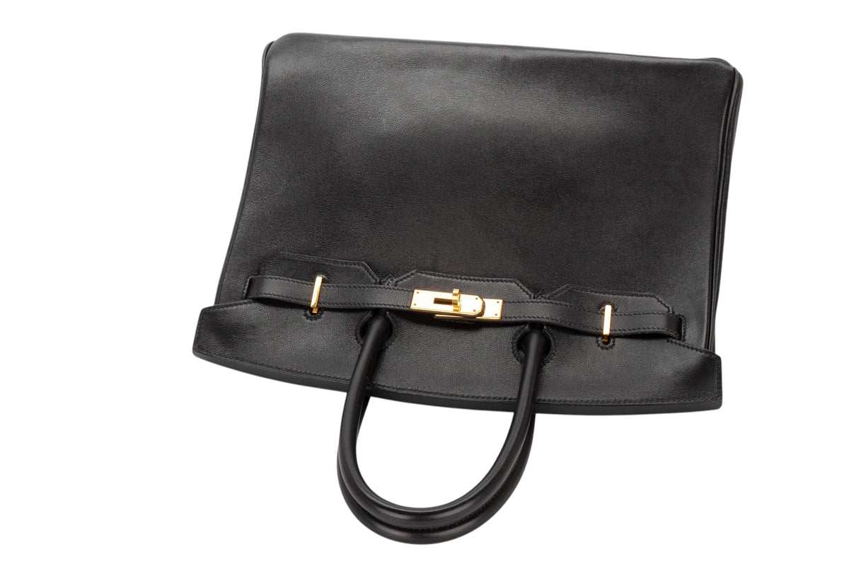 Hermès Birkin 35 Noir - Black Gulliver Gold Hardware - view 8