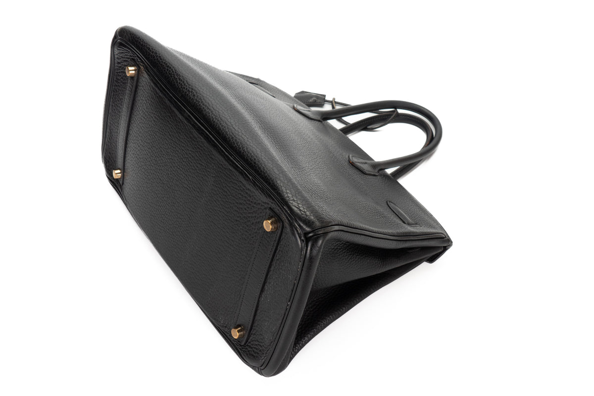 Hermès Birkin 35 Noir Clemence Gold Hardware - view 10