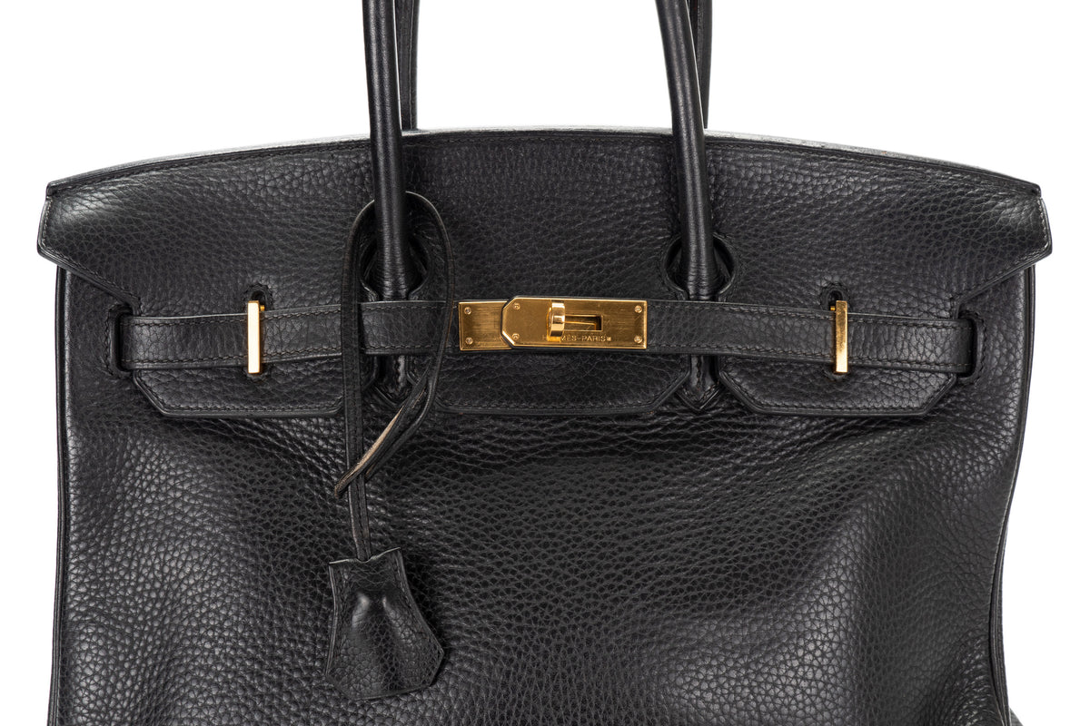 Hermès Birkin 35 Noir Clemence Gold Hardware - view 12