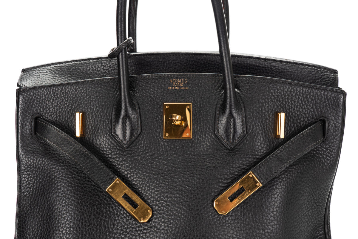 Hermès Birkin 35 Noir Clemence Gold Hardware - view 13