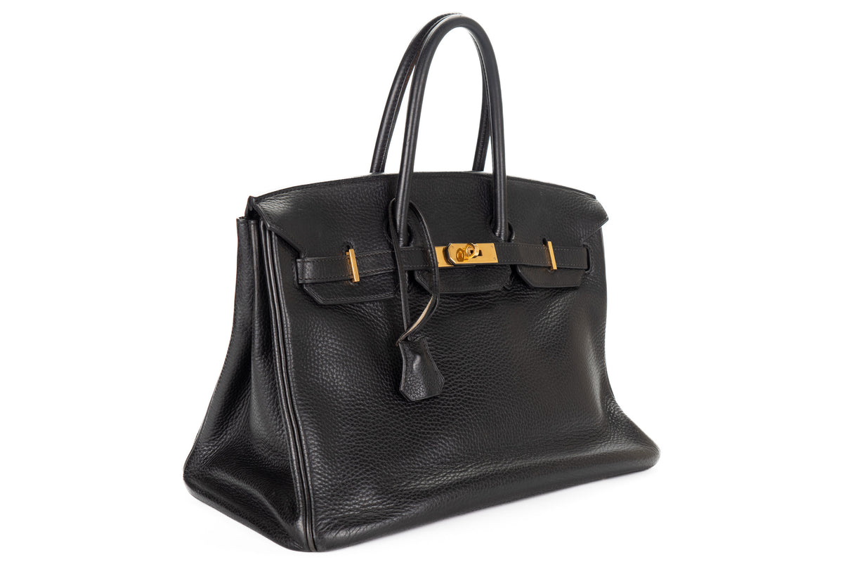 Hermès Birkin 35 Noir Clemence Gold Hardware - view 2