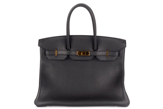Hermès Birkin 35 Noir Clemence Gold Hardware - view 1