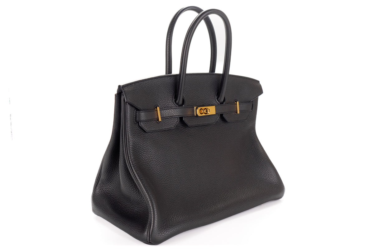 Hermès Birkin 35 Noir Clemence Gold Hardware - view 2
