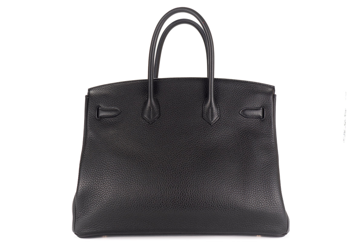Hermès Birkin 35 Noir Clemence Gold Hardware - view 3