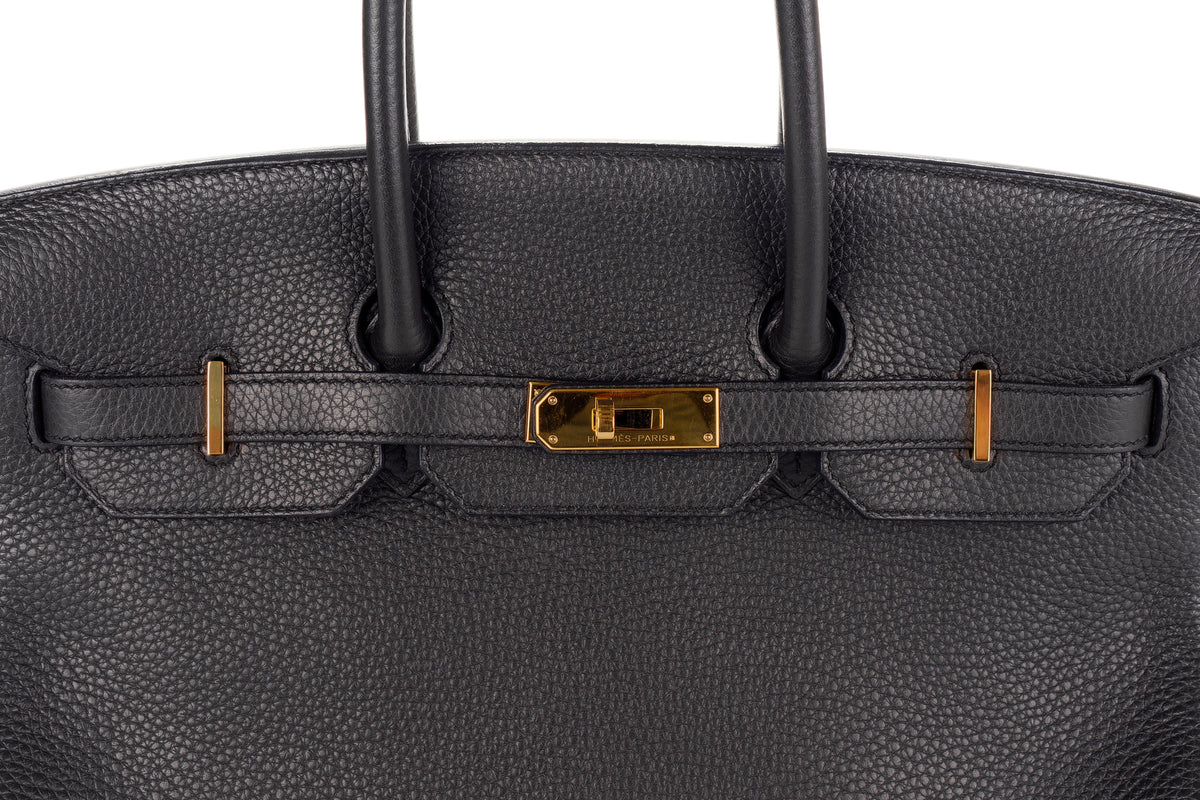 Hermès Birkin 35 Noir Clemence Gold Hardware - view 7