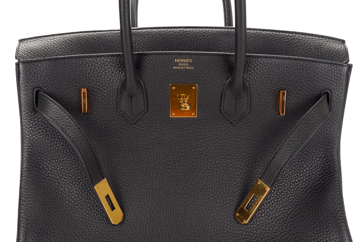 Hermès Birkin 35 Noir Clemence Gold Hardware - view 9