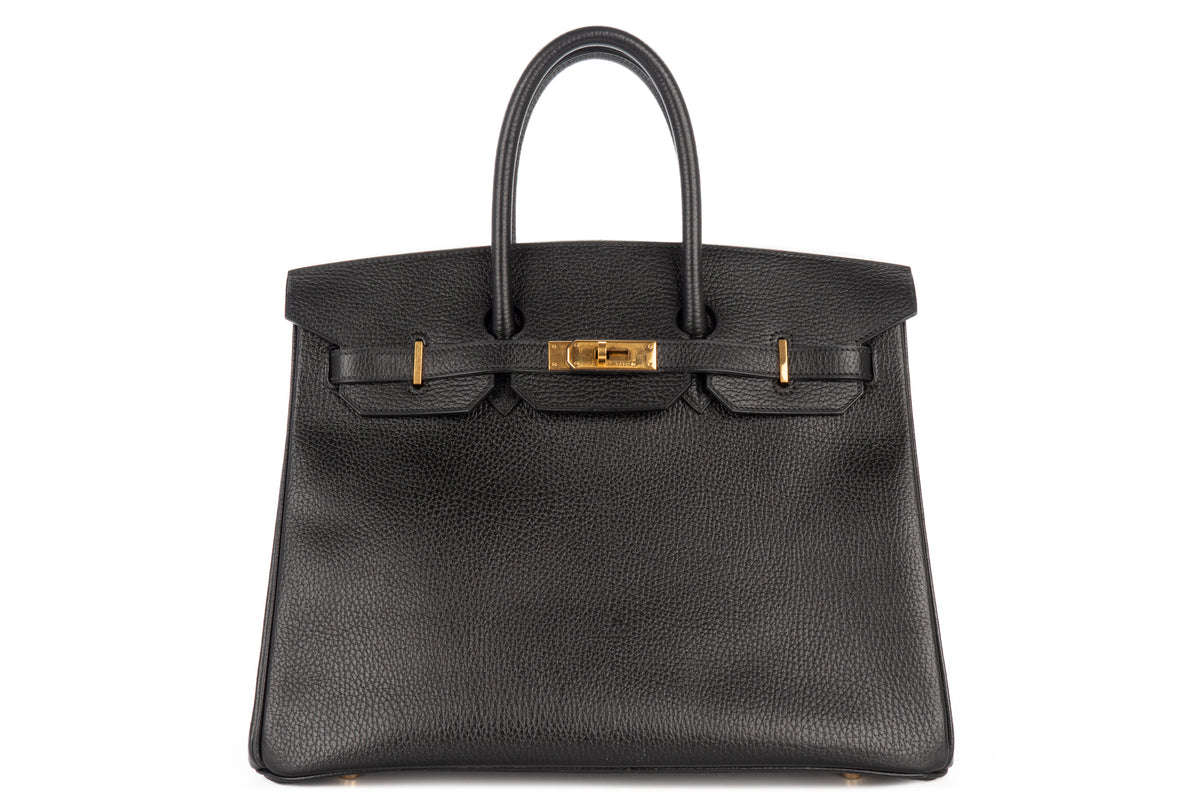 Hermès Birkin 35 Noir Fjord Gold Hardware - view 1