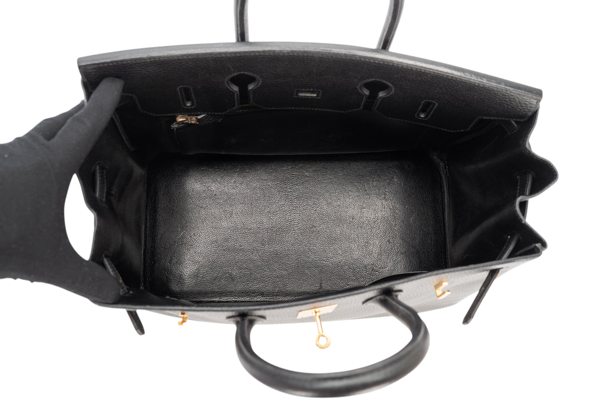 Hermès Birkin 35 Noir Fjord Gold Hardware - view 10