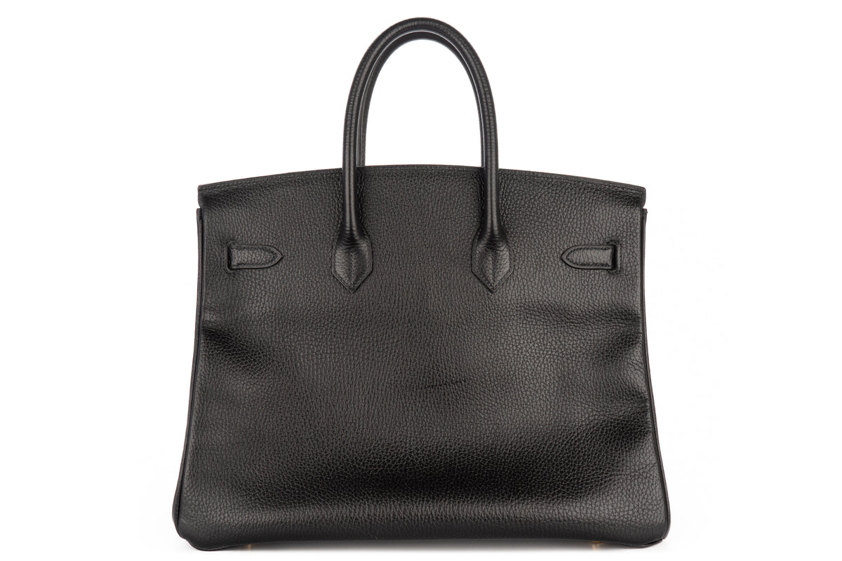 Hermès Birkin 35 Noir Fjord Gold Hardware - view 3