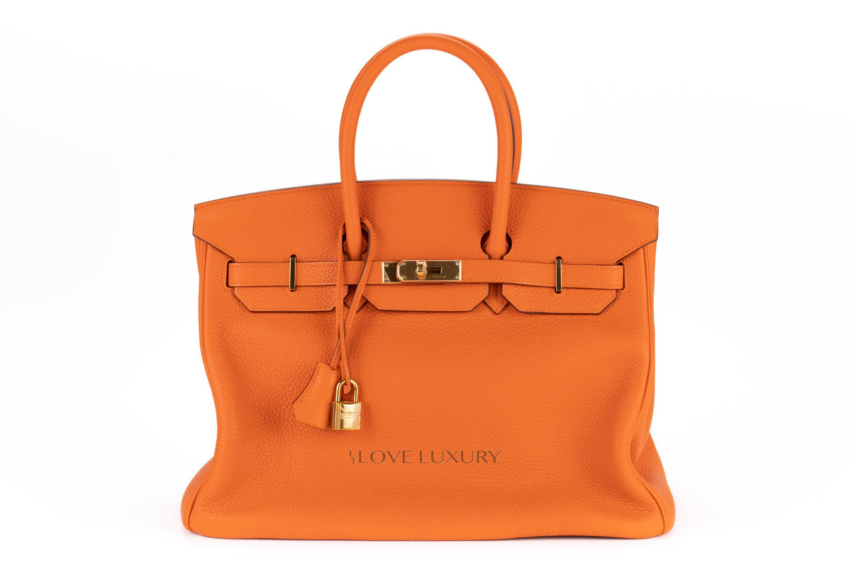 Hermès Birkin 35 Orange Clemence Gold Hardware - view 1
