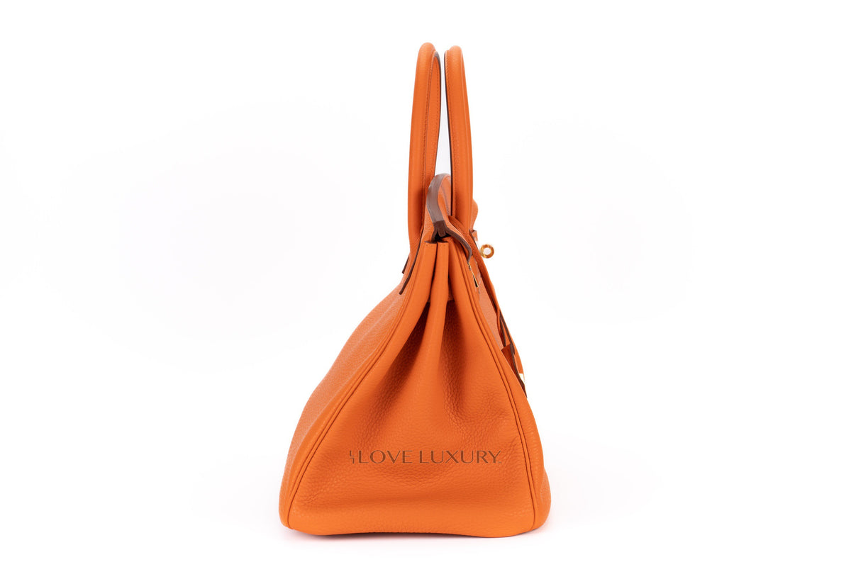 Hermès Birkin 35 Orange Clemence Gold Hardware - view 5