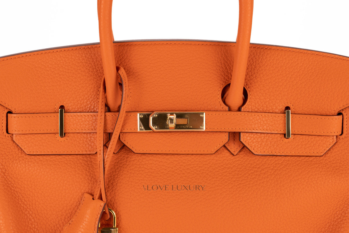 Hermès Birkin 35 Orange Clemence Gold Hardware - view 7