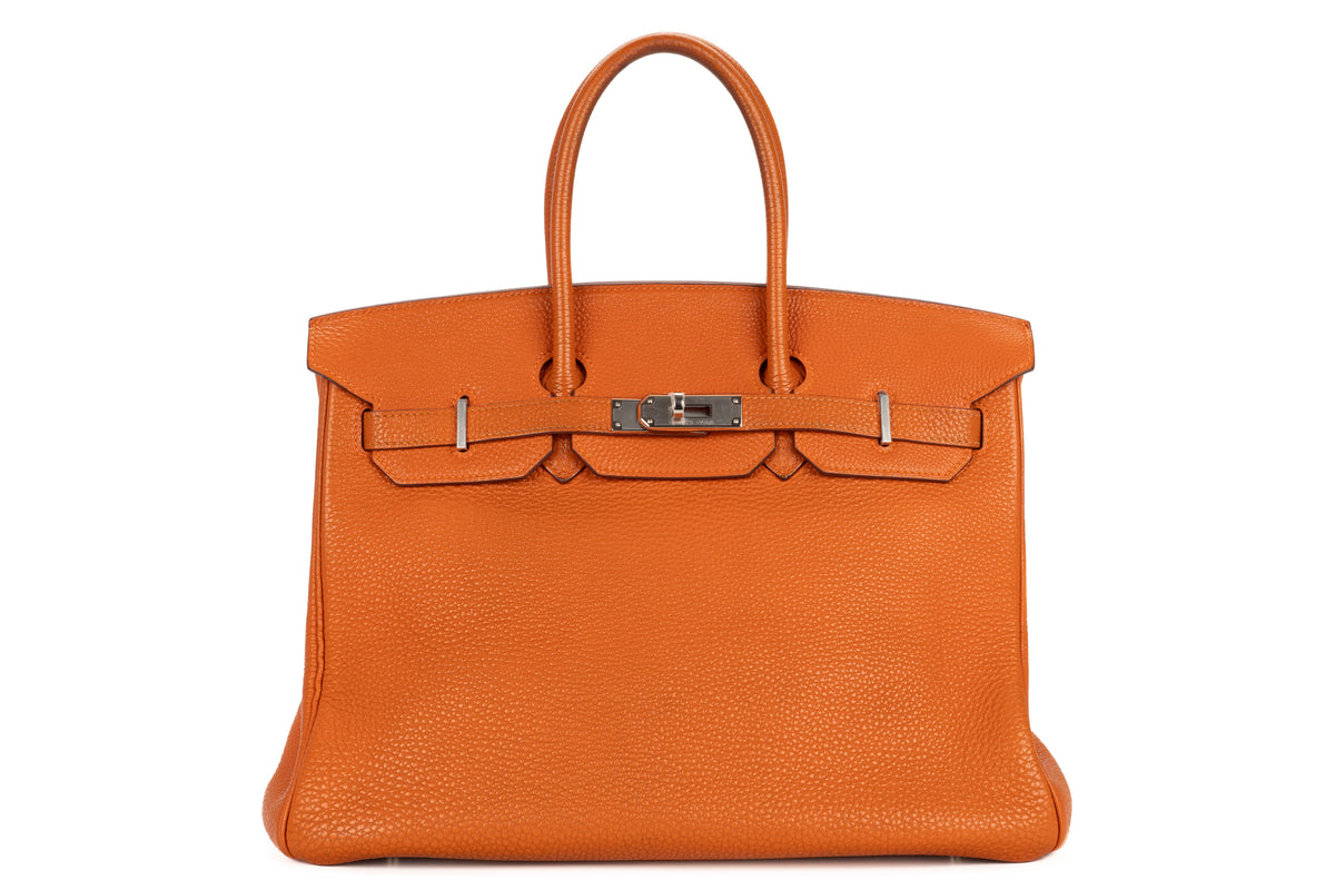 Hermès Birkin 35 Orange H Clemence Palladium Hardware - view 1