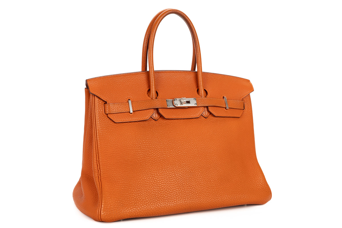 Hermès Birkin 35 Orange H Clemence Palladium Hardware - view 2