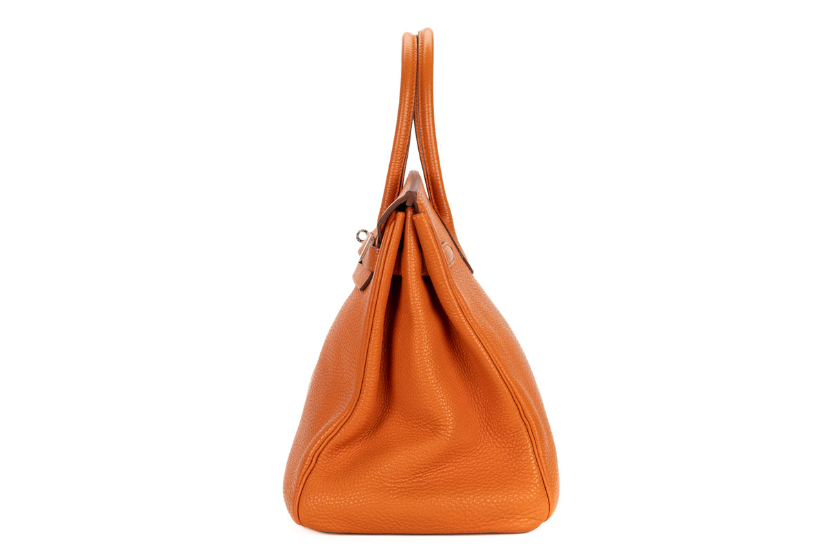Hermès Birkin 35 Orange H Clemence Palladium Hardware - view 4