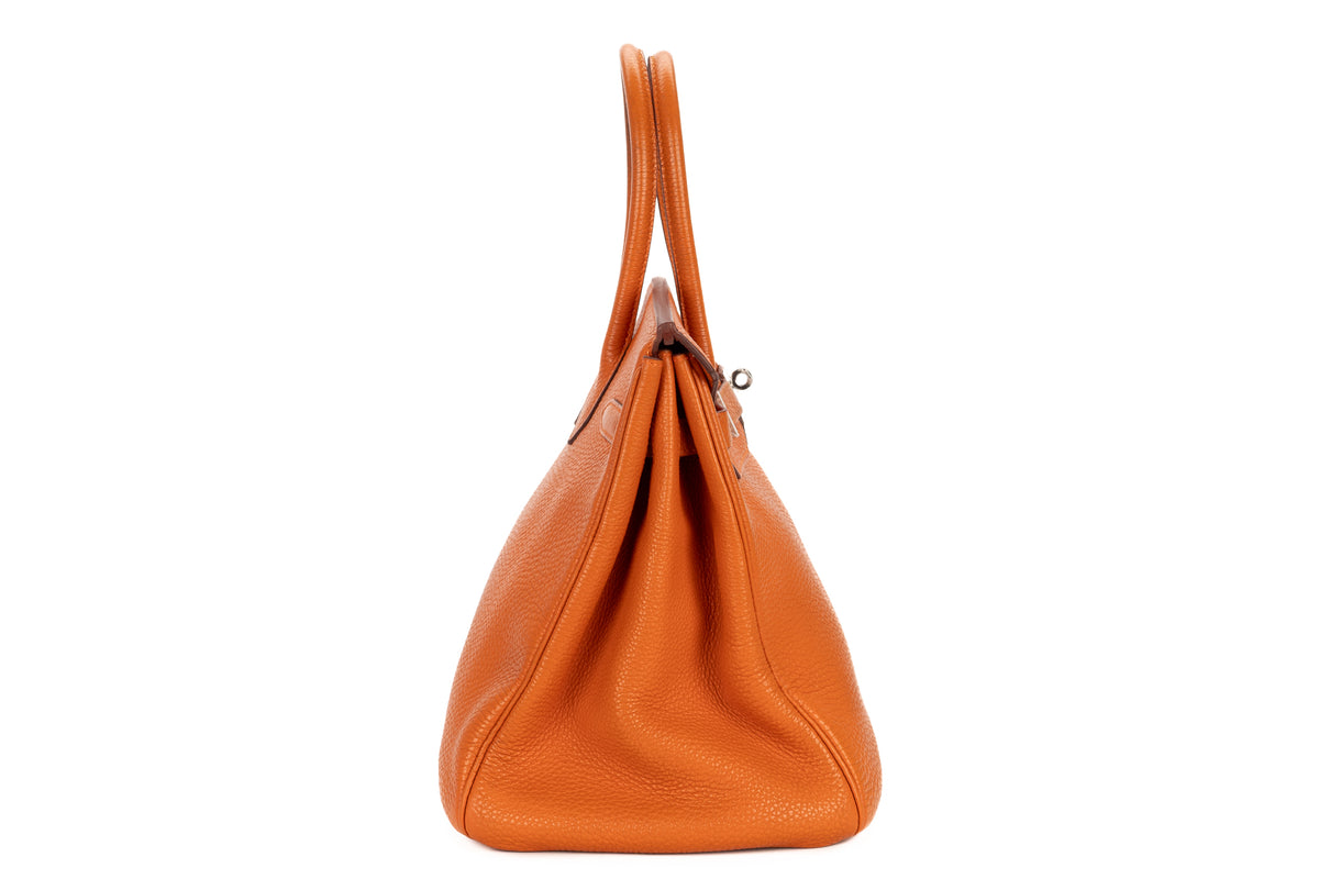 Hermès Birkin 35 Orange H Clemence Palladium Hardware - view 5