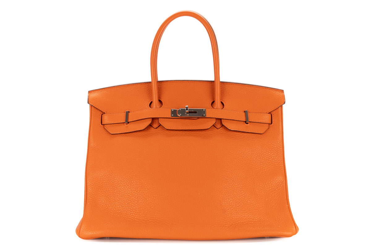 Hermès Birkin 35 Orange H Clemence Palladium Hardware - view 1