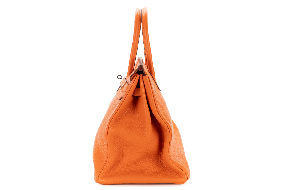 Hermès Birkin 35 Orange H Clemence Palladium Hardware - view 4