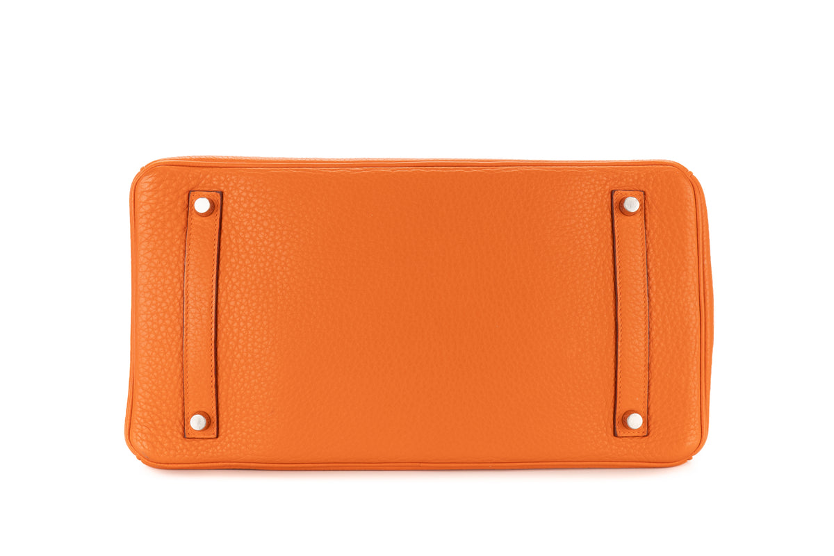 Hermès Birkin 35 Orange H Clemence Palladium Hardware - view 6