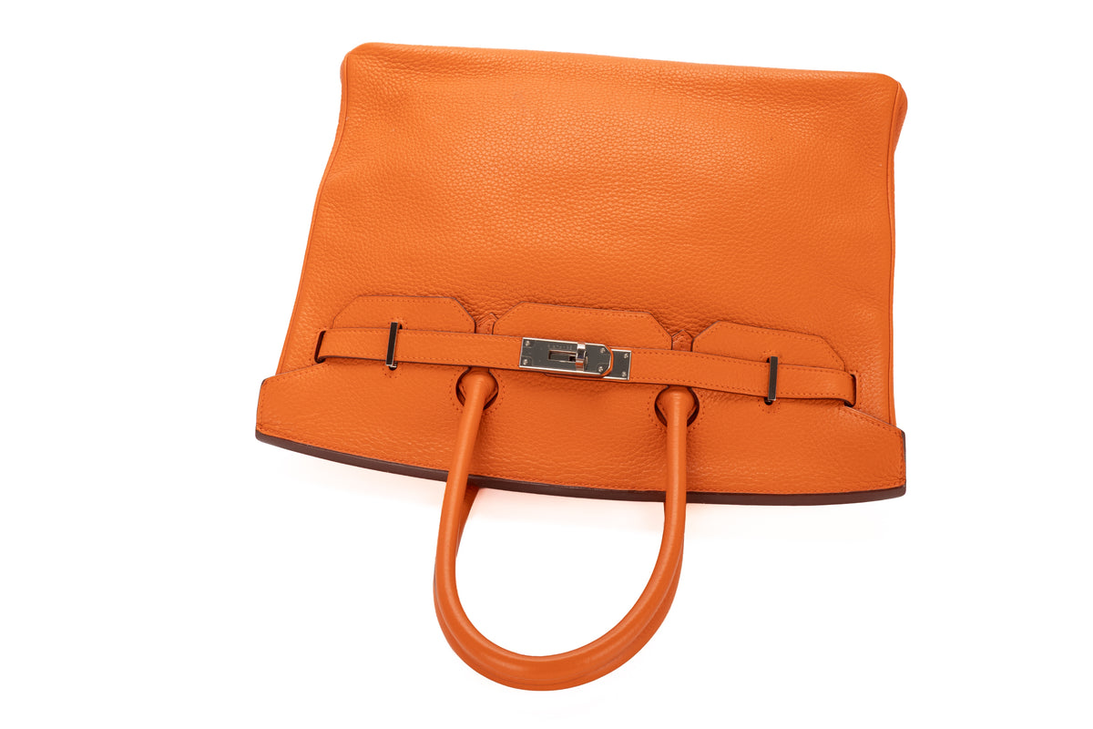Hermès Birkin 35 Orange H Clemence Palladium Hardware - view 8