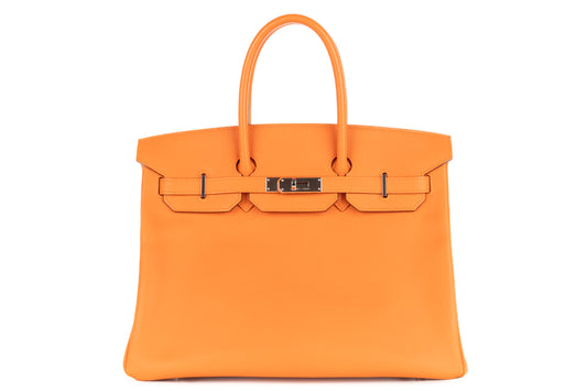 Hermès Birkin 35 Orange H Epsom Retourne Palladium Hardware - view 1
