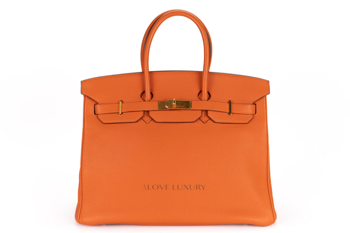 Hermès Birkin 35 Orange Togo Gold Hardware - view 1