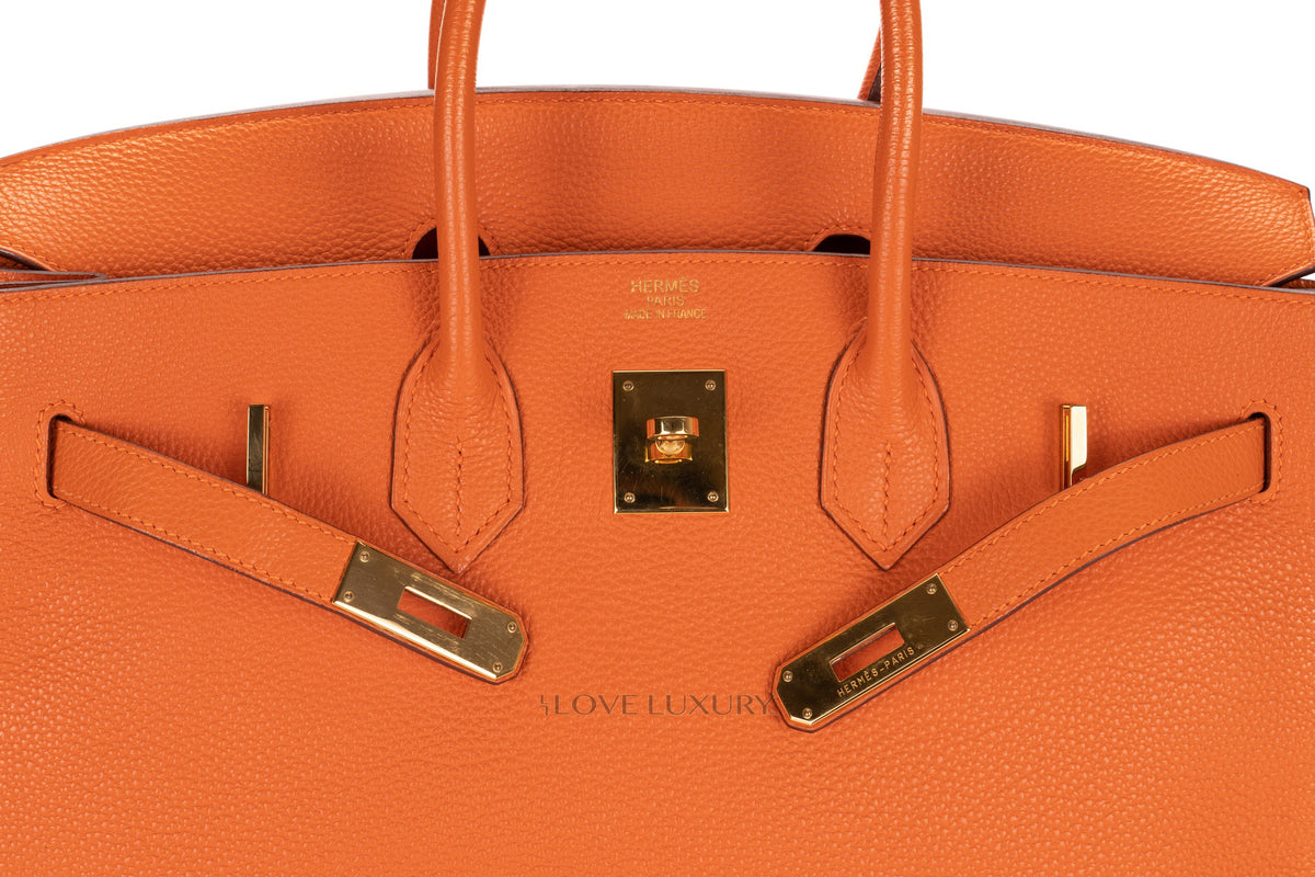 Hermès Birkin 35 Orange Togo Gold Hardware - view 13
