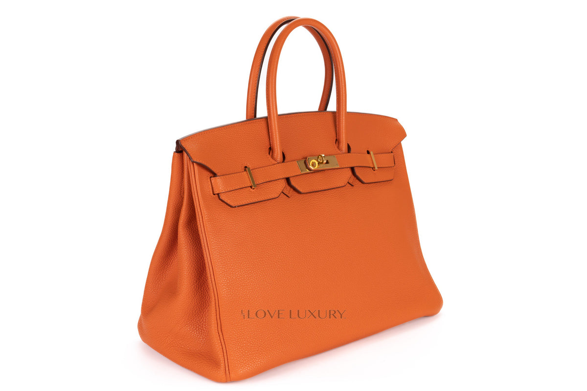 Hermès Birkin 35 Orange Togo Gold Hardware - view 2