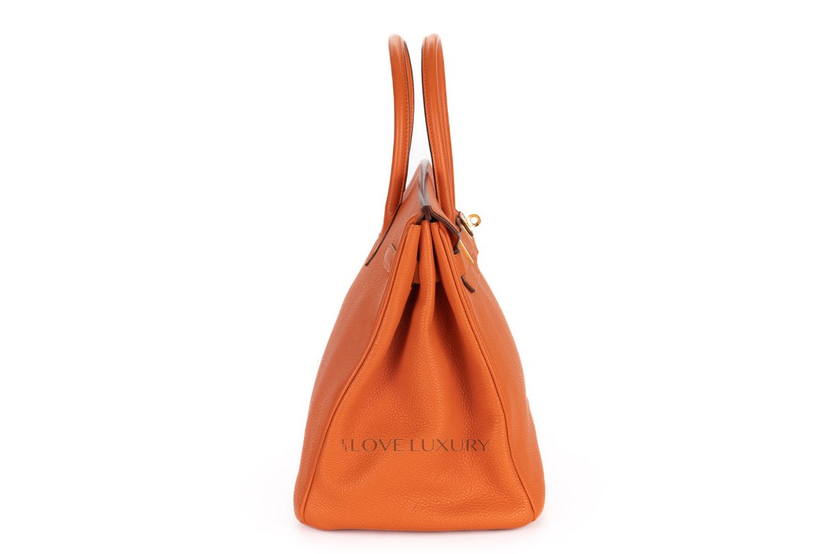 Hermès Birkin 35 Orange Togo Gold Hardware - view 5