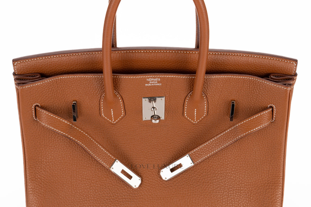 Hermès Birkin 35 Gold Togo Palladium Hardware - view 14