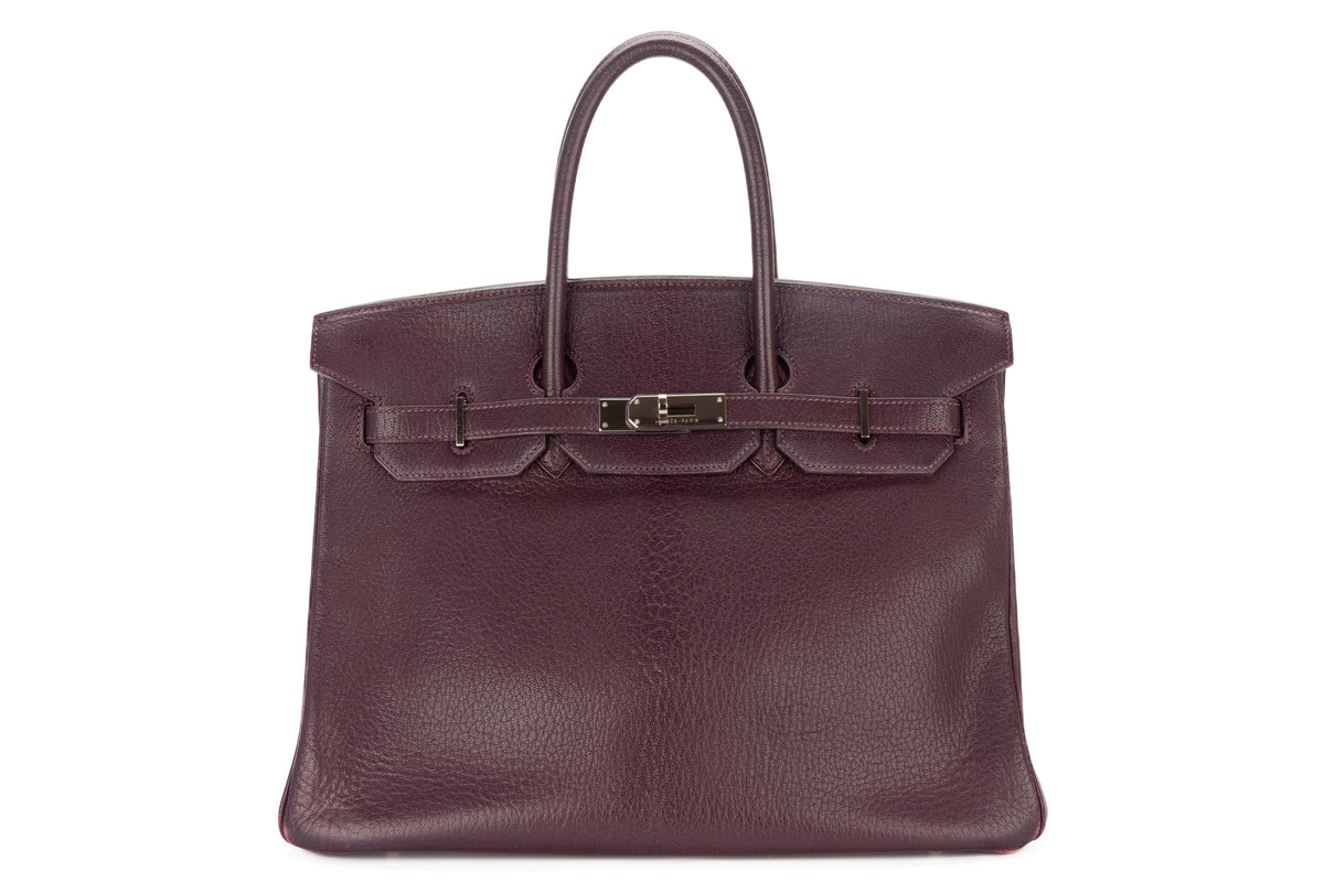 Hermès Birkin 35 Raisin Chevre Palladium Hardware - view 1