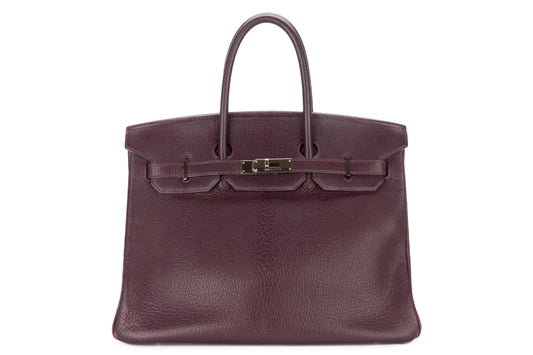 Hermès Birkin 35 Raisin Chevre Palladium Hardware - view 1