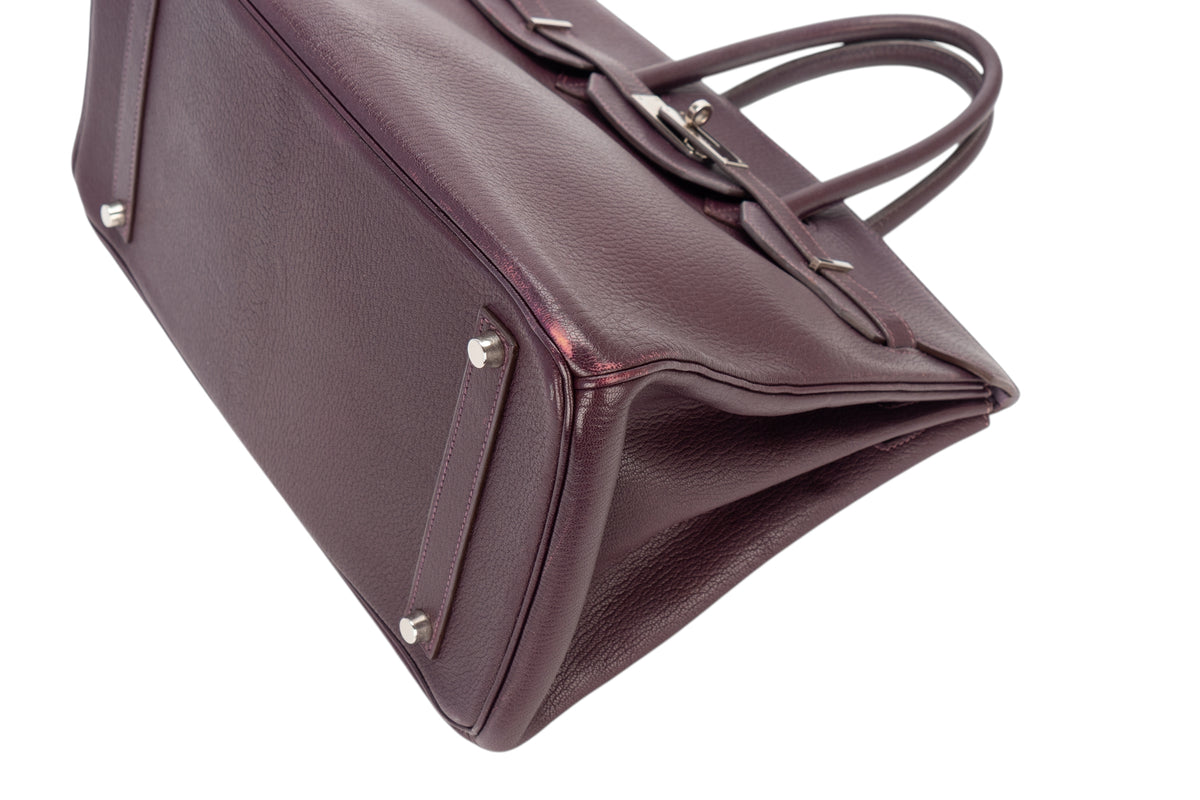 Hermès Birkin 35 Raisin Chevre Palladium Hardware - view 10