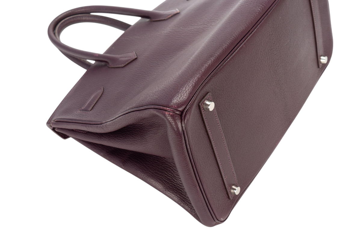 Hermès Birkin 35 Raisin Chevre Palladium Hardware - view 11