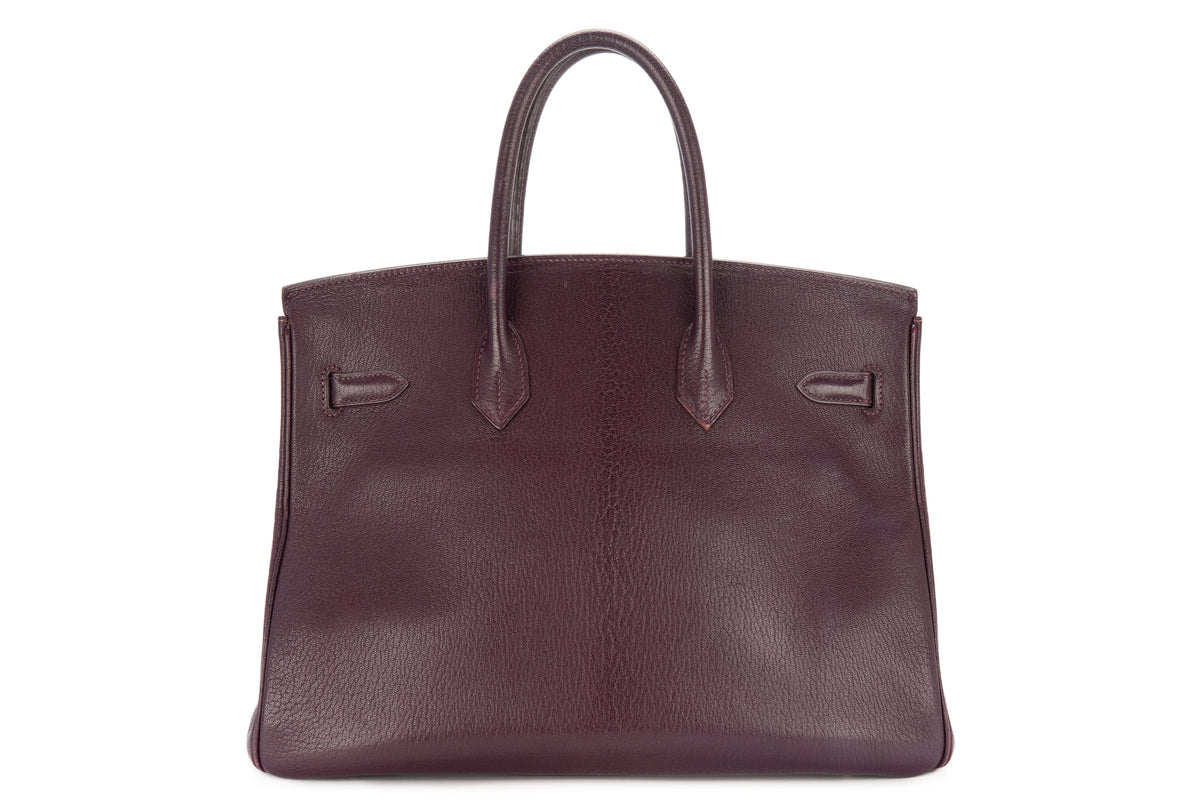 Hermès Birkin 35 Raisin Chevre Palladium Hardware - view 3