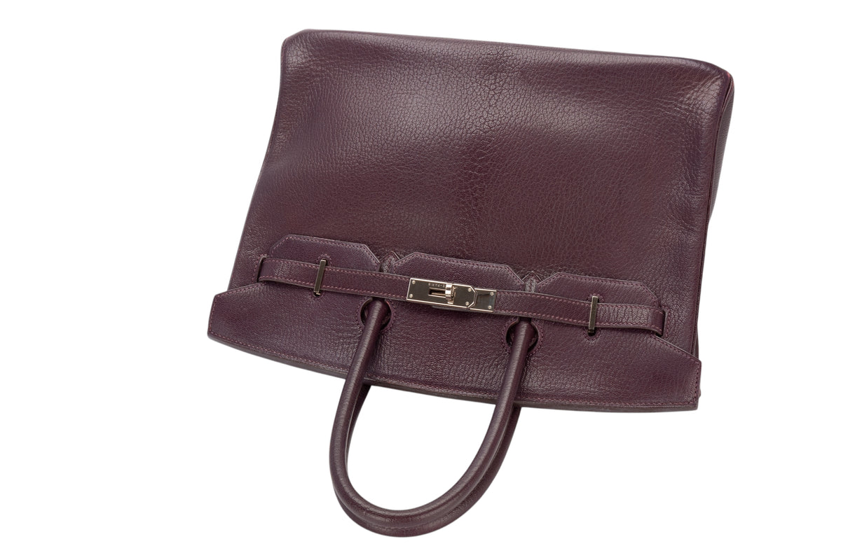 Hermès Birkin 35 Raisin Chevre Palladium Hardware - view 8