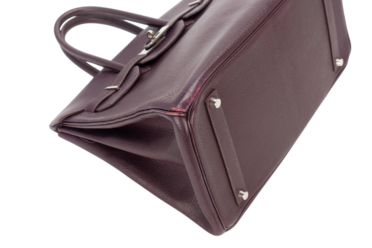 Hermès Birkin 35 Raisin Chevre Palladium Hardware - view 9