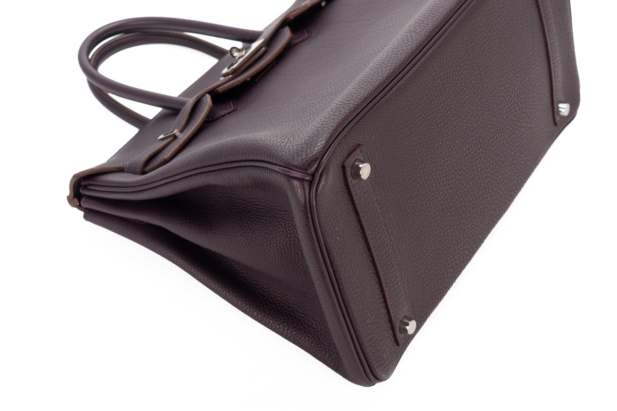 Hermès Birkin 35 Raisin Togo Palladium Hardware - view 11