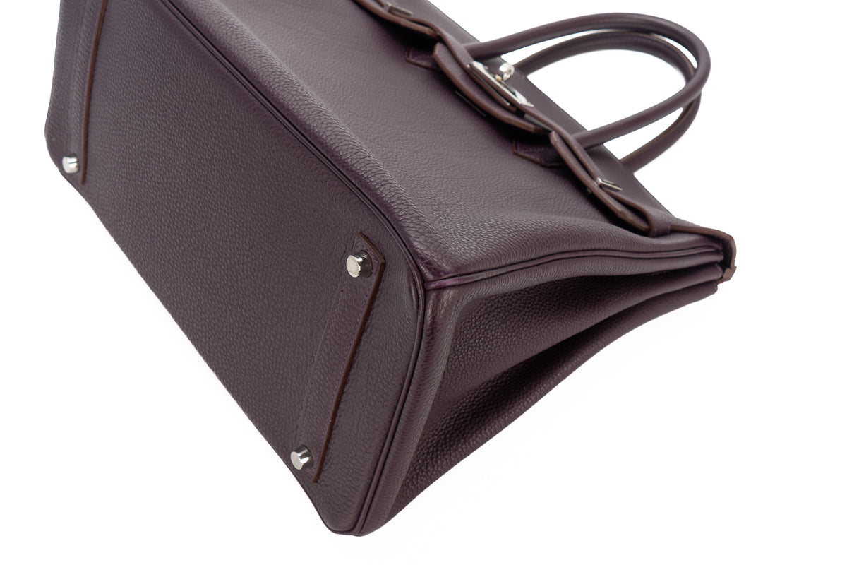 Hermès Birkin 35 Raisin Togo Palladium Hardware - view 12