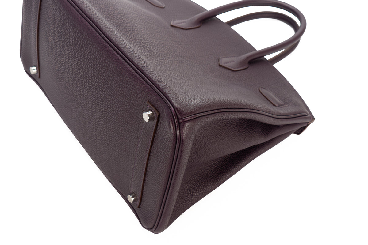 Hermès Birkin 35 Raisin Togo Palladium Hardware - view 14