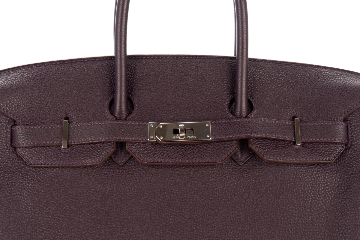 Hermès Birkin 35 Raisin Togo Palladium Hardware - view 7